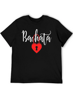 Bachata Heart Lock Graphic Tee - Trendy Dance Shirt