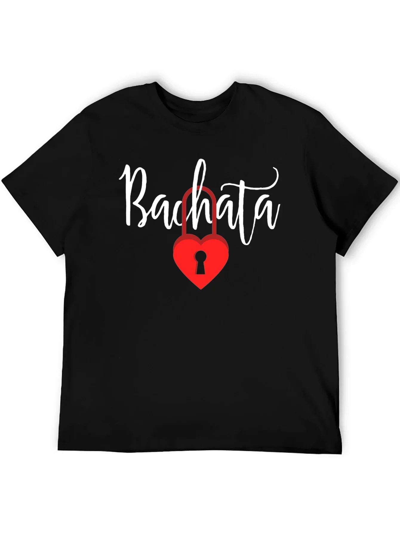 Bachata Heart Lock Graphic Tee - Trendy Dance Shirt