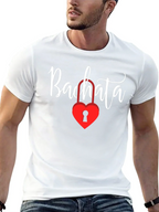 Bachata Heart Lock Graphic Tee - Trendy Dance Shirt