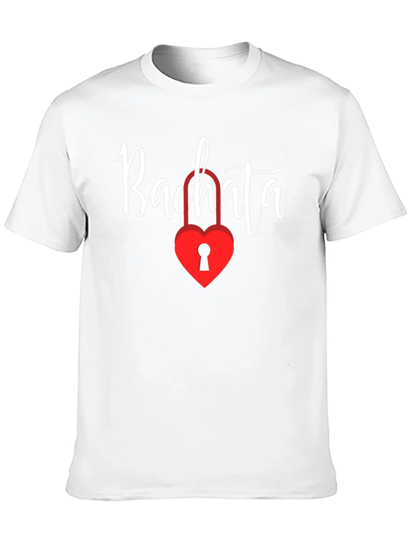 Bachata Heart Lock Graphic Tee - Trendy Dance Shirt