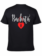 Bachata Heart Lock Graphic Tee - Trendy Dance Shirt
