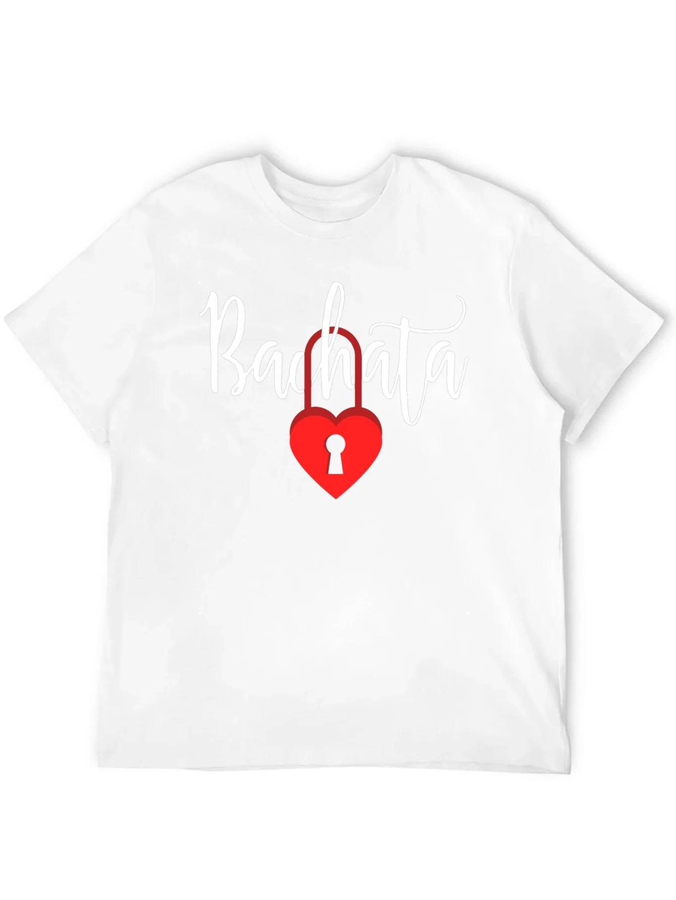 Bachata Heart Lock Graphic Tee - Trendy Dance Shirt