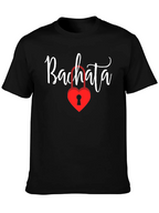Bachata Heart Lock Graphic Tee - Trendy Dance Shirt