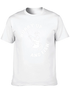 Hurry Up and Fish Mens Graphic T-Shirt