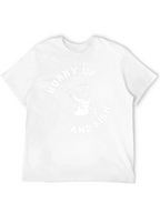 Hurry Up and Fish Mens Graphic T-Shirt