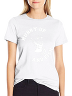 Hurry Up and Fish Mens Graphic T-Shirt