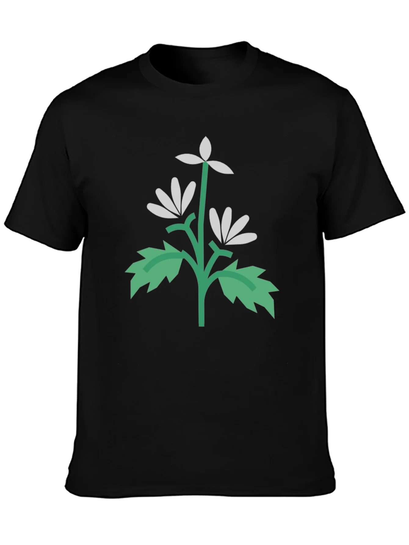 Floral Graphic Black T-Shirt | Unisex