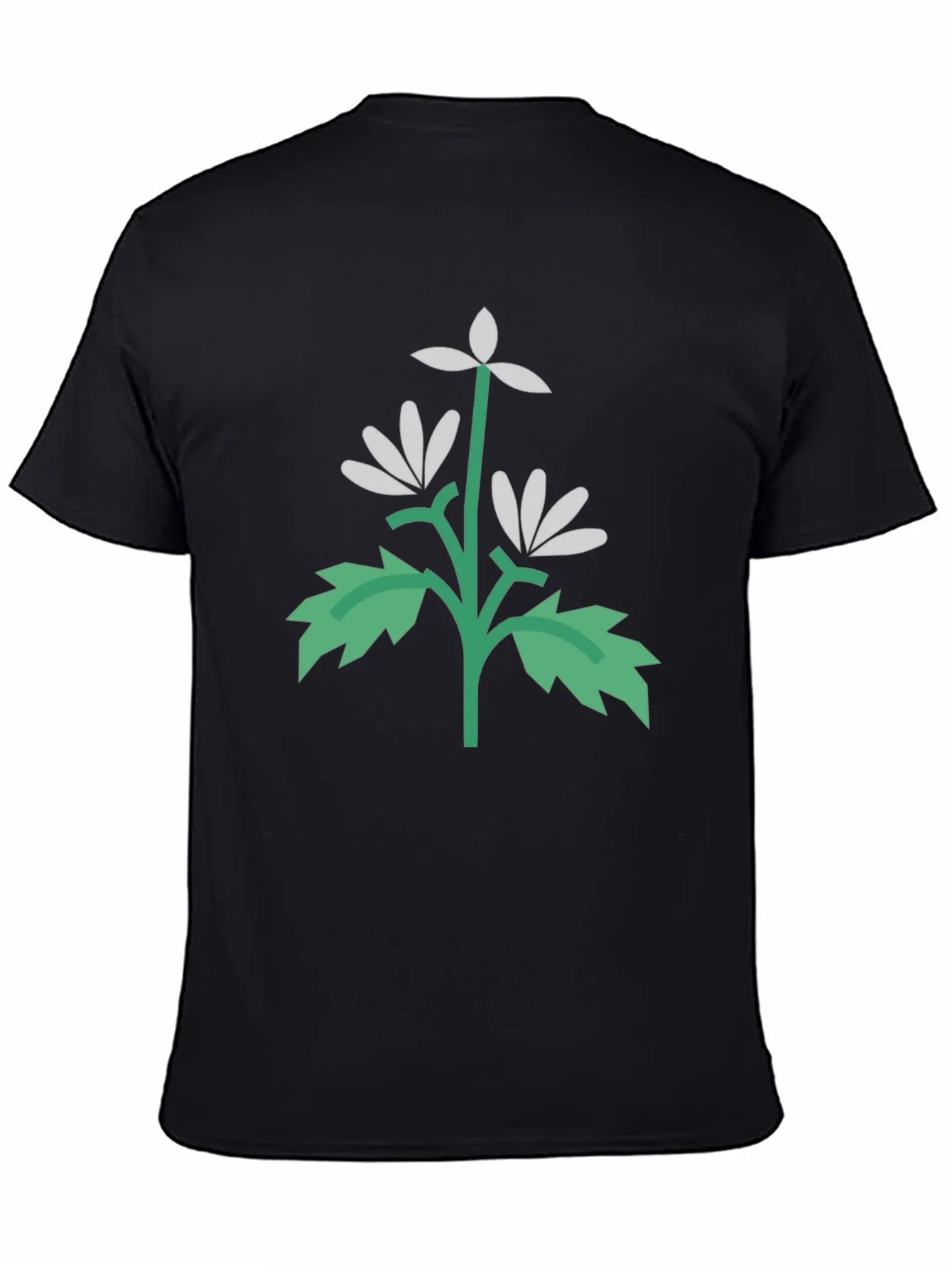 Floral Graphic Black T-Shirt | Unisex