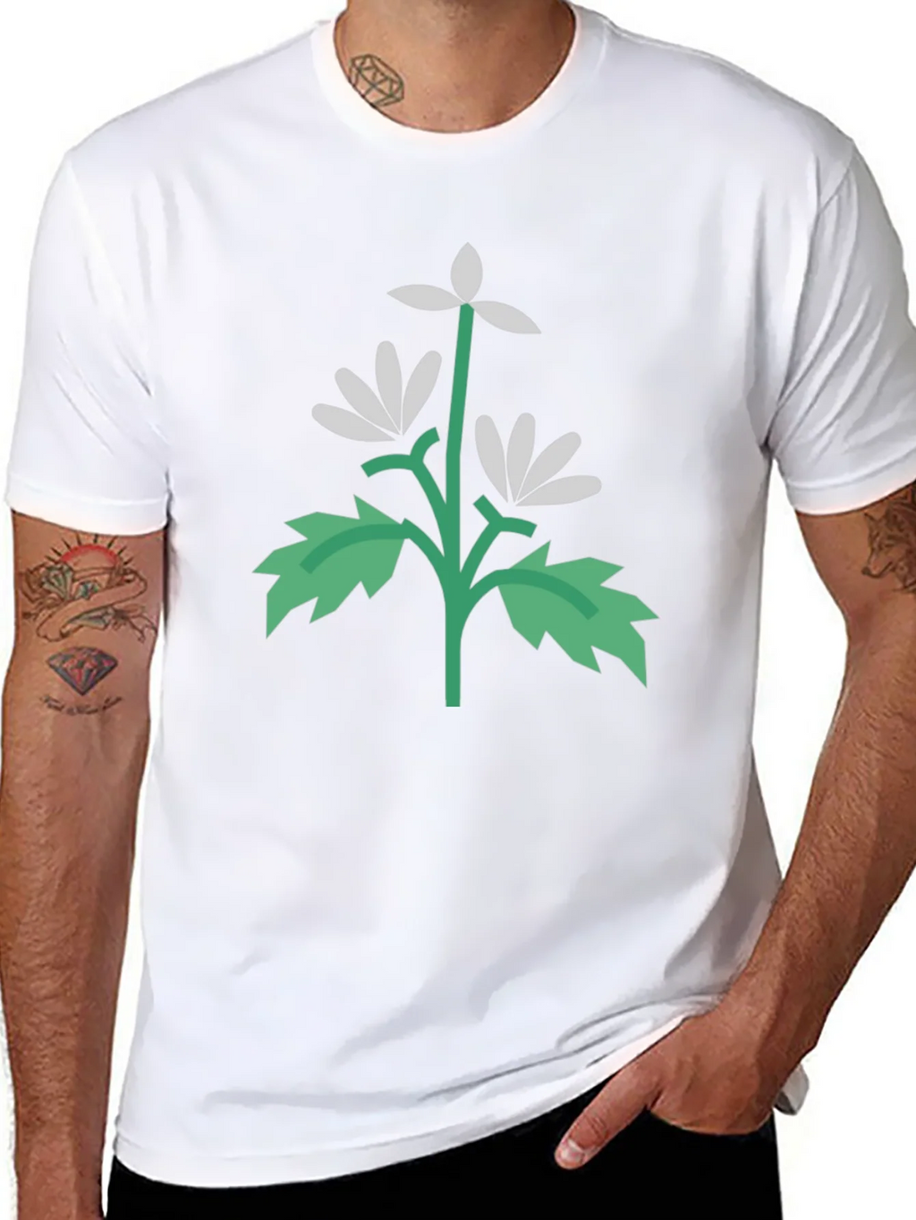 Floral Graphic Black T-Shirt | Unisex