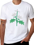 Floral Graphic Black T-Shirt | Unisex