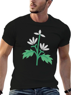 Floral Graphic Black T-Shirt | Unisex