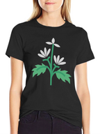 Floral Graphic Black T-Shirt | Unisex