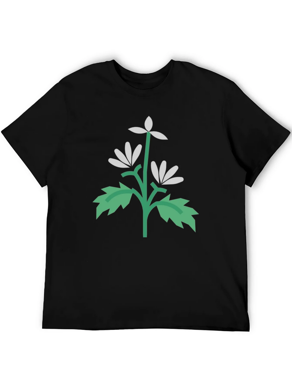 Floral Graphic Black T-Shirt | Unisex