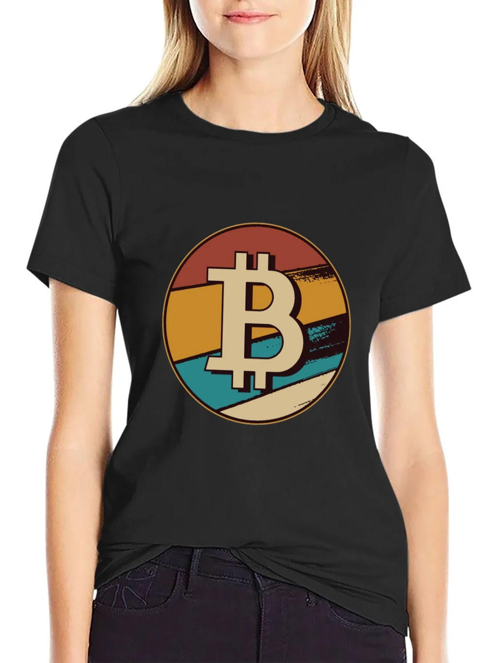 Bitcoin Retro Graphic Tee - Black Crypto T-Shirt