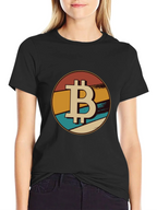 Bitcoin Retro Graphic Tee - Black Crypto T-Shirt