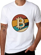 Bitcoin Retro Graphic Tee - Black Crypto T-Shirt