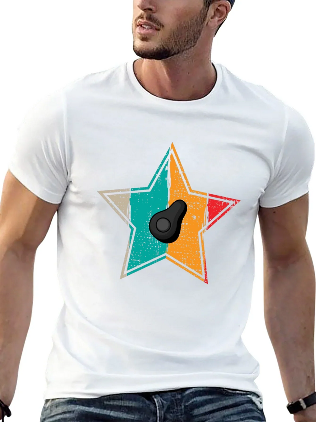 Retro Avocado Star T-Shirt - Unisex