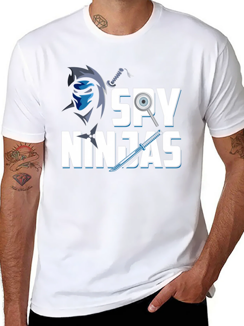 Spy Ninjas Graphic T-Shirt - Cool Ninja Design!