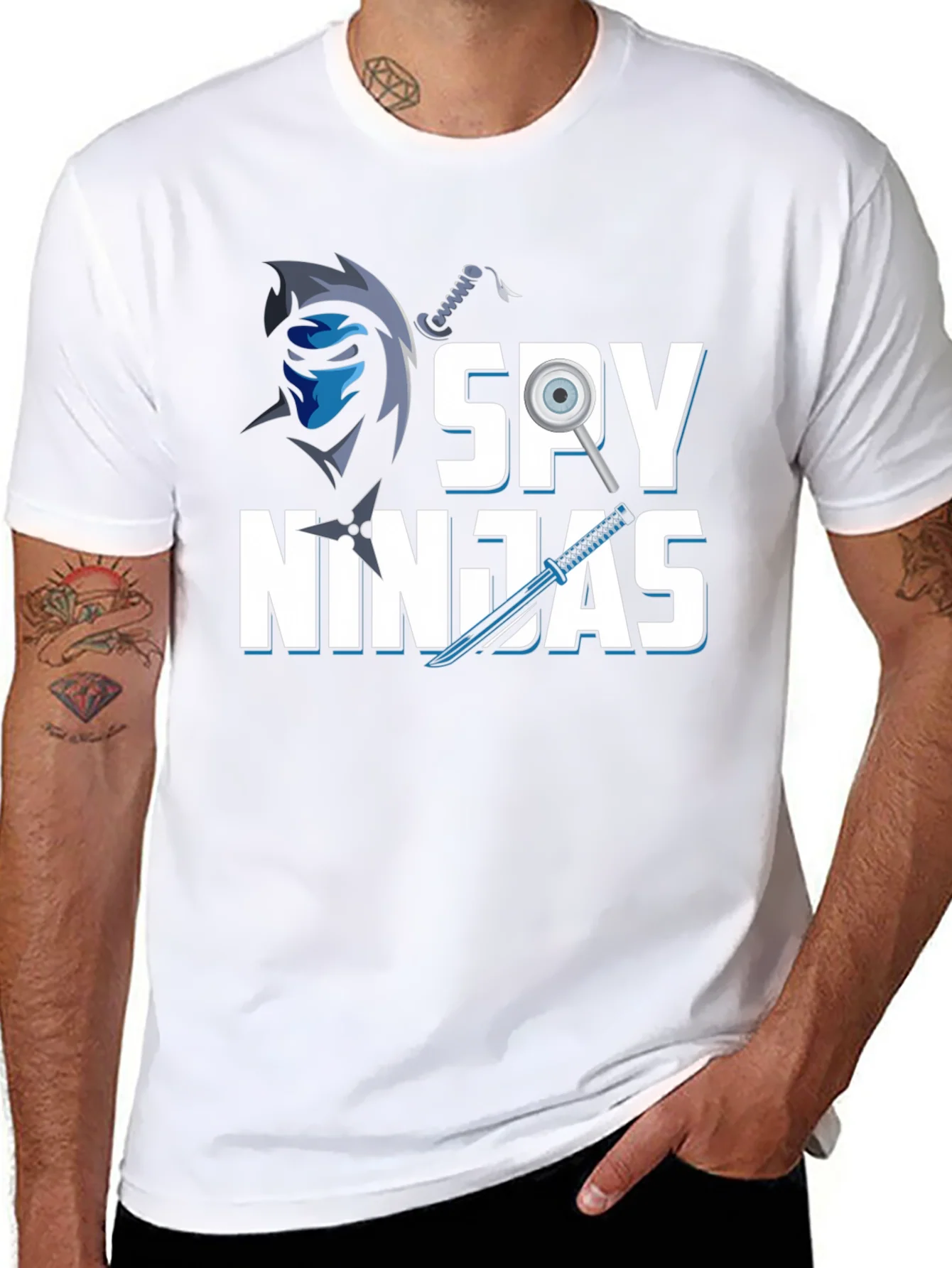 Spy Ninjas Graphic T-Shirt - Cool Ninja Design!