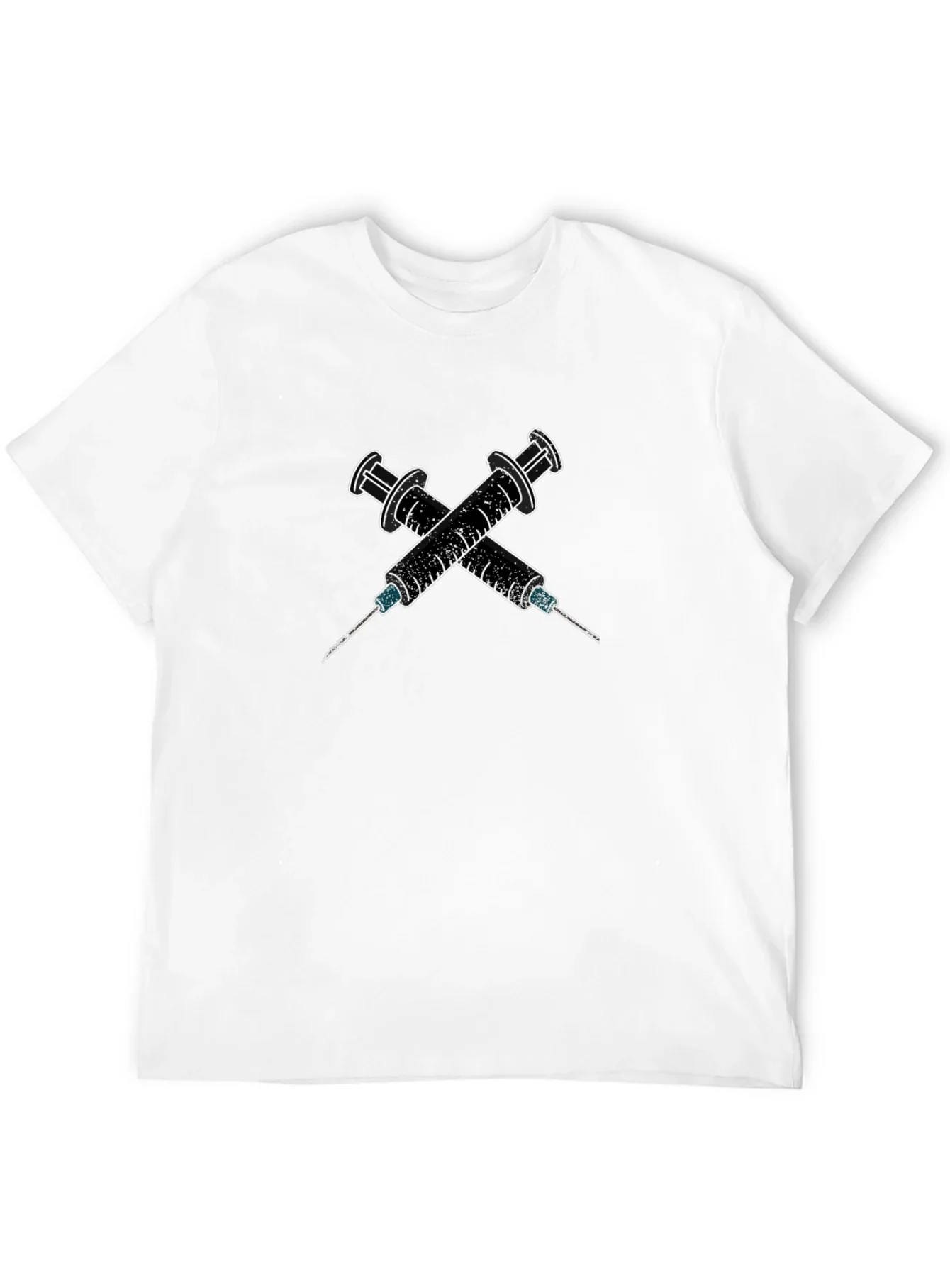 Edgy Syringe Graphic Tee - Bold Statement Shirt