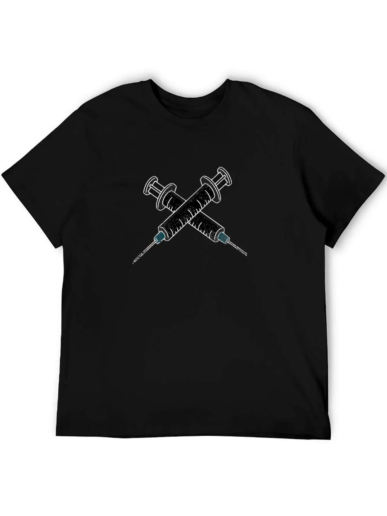 Edgy Syringe Graphic Tee - Bold Statement Shirt