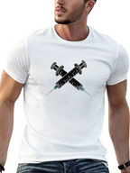 Edgy Syringe Graphic Tee - Bold Statement Shirt