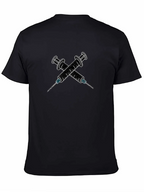 Edgy Syringe Graphic Tee - Bold Statement Shirt