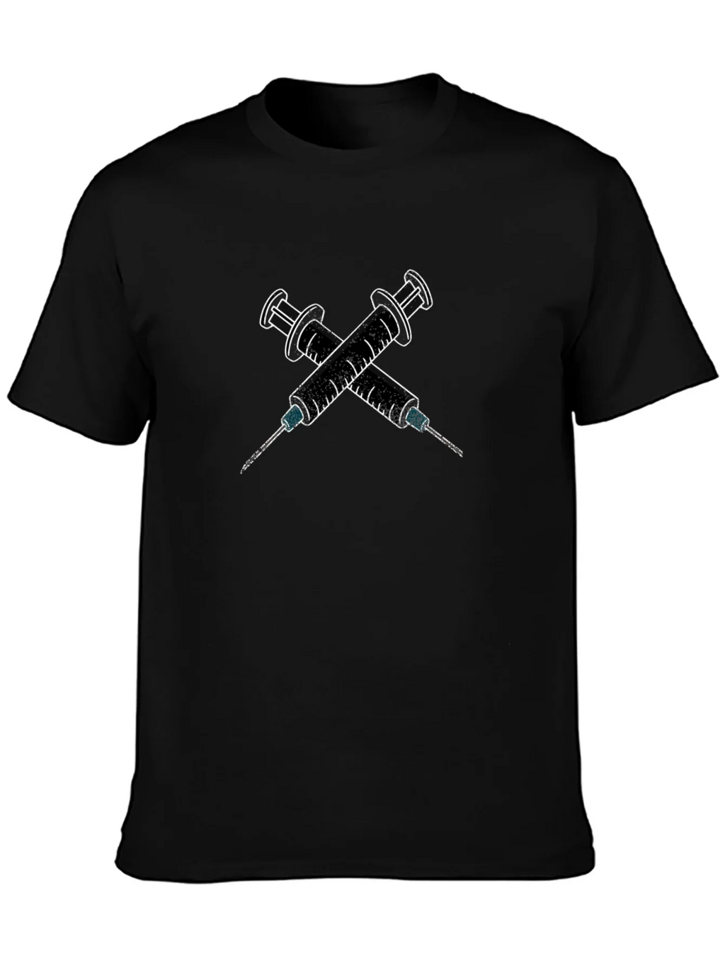 Edgy Syringe Graphic Tee - Bold Statement Shirt