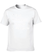Eat Sleep Cycle Recycle Black T-Shirt
