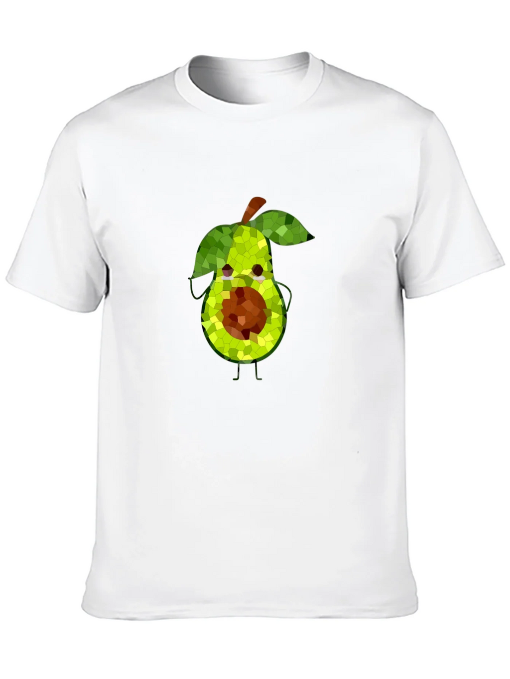 Avocado Mosaic Black T-Shirt - Funky Fruit Tee