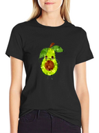 Avocado Mosaic Black T-Shirt - Funky Fruit Tee