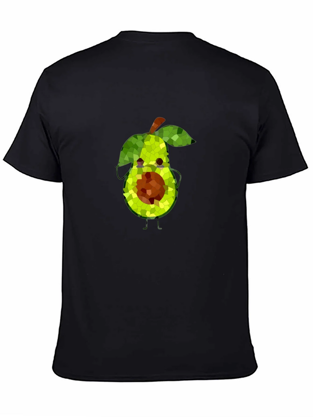 Avocado Mosaic Black T-Shirt - Funky Fruit Tee