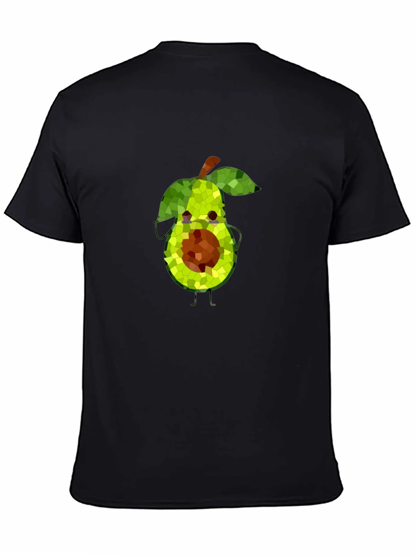 Avocado Mosaic Black T-Shirt - Funky Fruit Tee