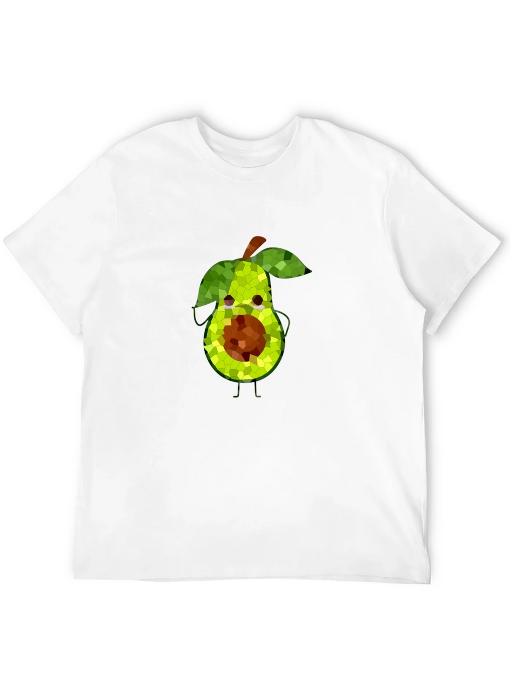 Avocado Mosaic Black T-Shirt - Funky Fruit Tee