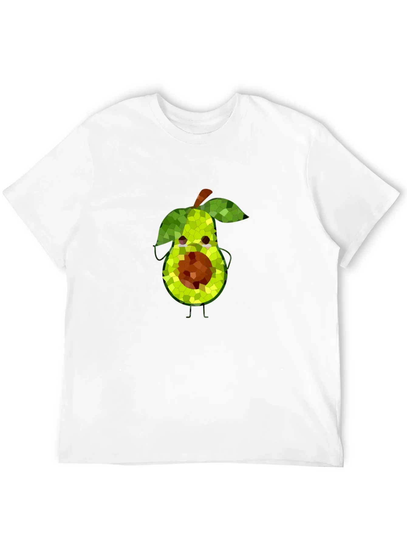 Avocado Mosaic Black T-Shirt - Funky Fruit Tee