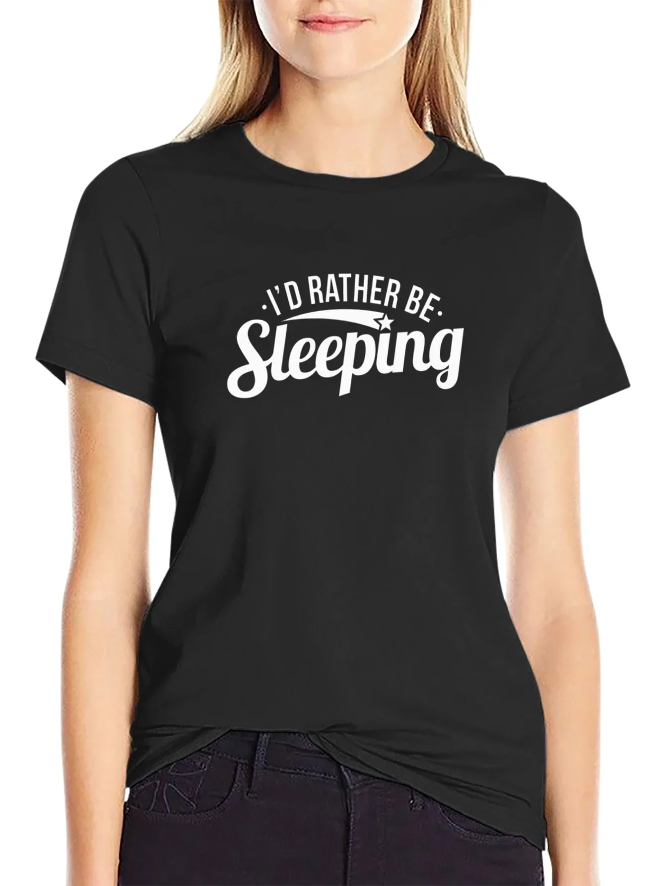 Id Rather Be Sleeping Black T-Shirt