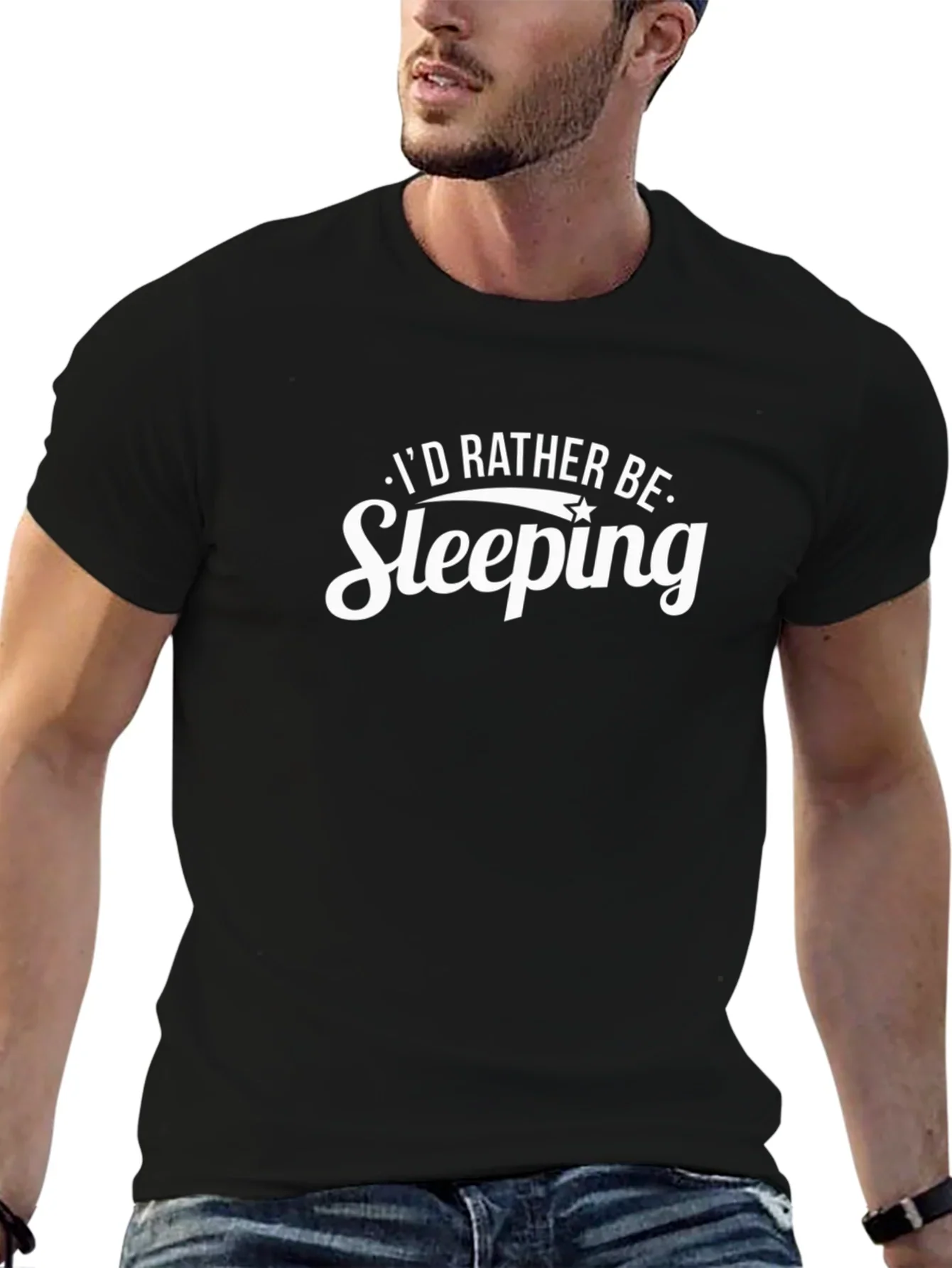 Id Rather Be Sleeping Black T-Shirt