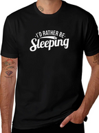 Id Rather Be Sleeping Black T-Shirt