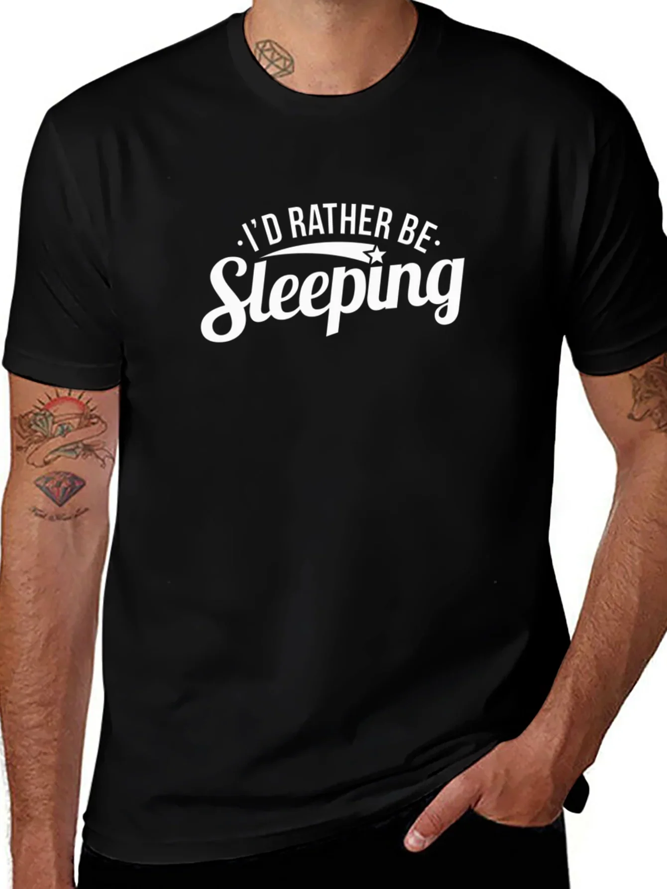 Id Rather Be Sleeping Black T-Shirt