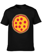 Pizza Graphic Black T-Shirt - Casual Wear