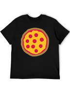 Pizza Graphic Black T-Shirt - Casual Wear