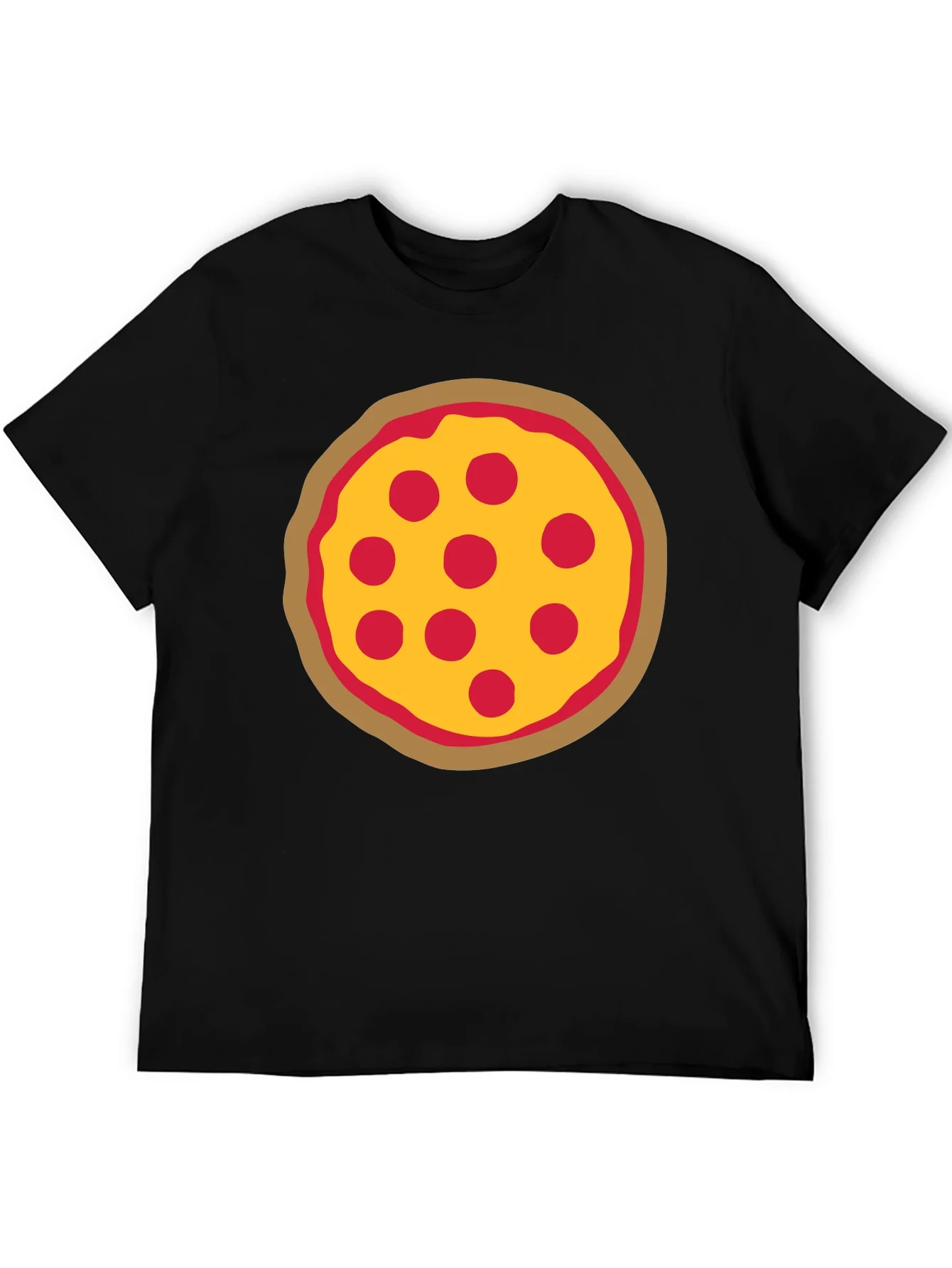 Pizza Graphic Black T-Shirt - Casual Wear