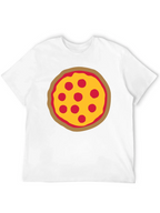 Pizza Graphic Black T-Shirt - Casual Wear
