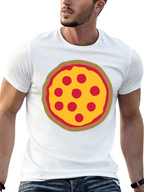 Pizza Graphic Black T-Shirt - Casual Wear