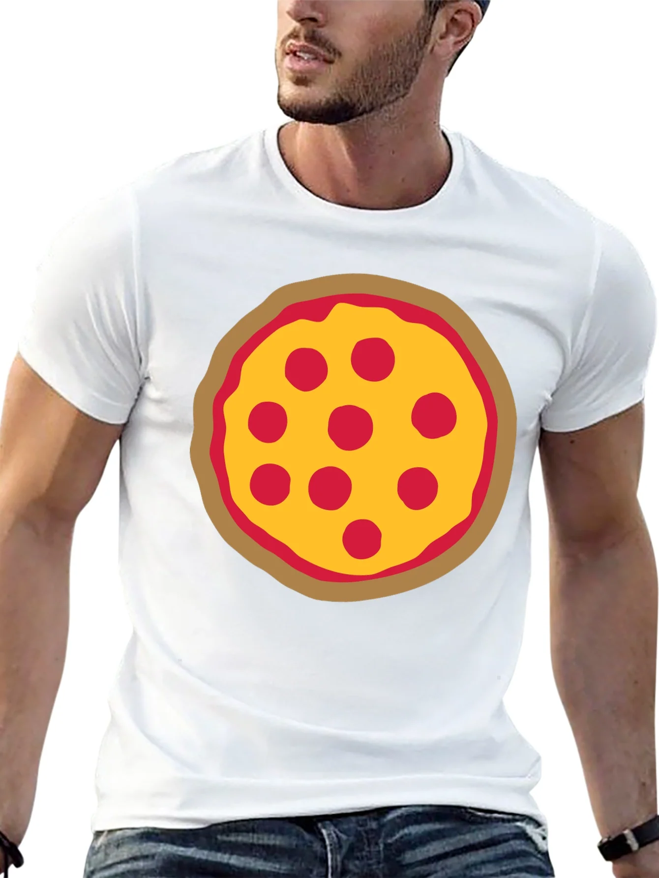 Pizza Graphic Black T-Shirt - Casual Wear