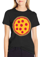 Pizza Graphic Black T-Shirt - Casual Wear