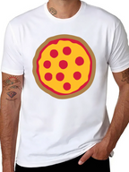 Pizza Graphic Black T-Shirt - Casual Wear