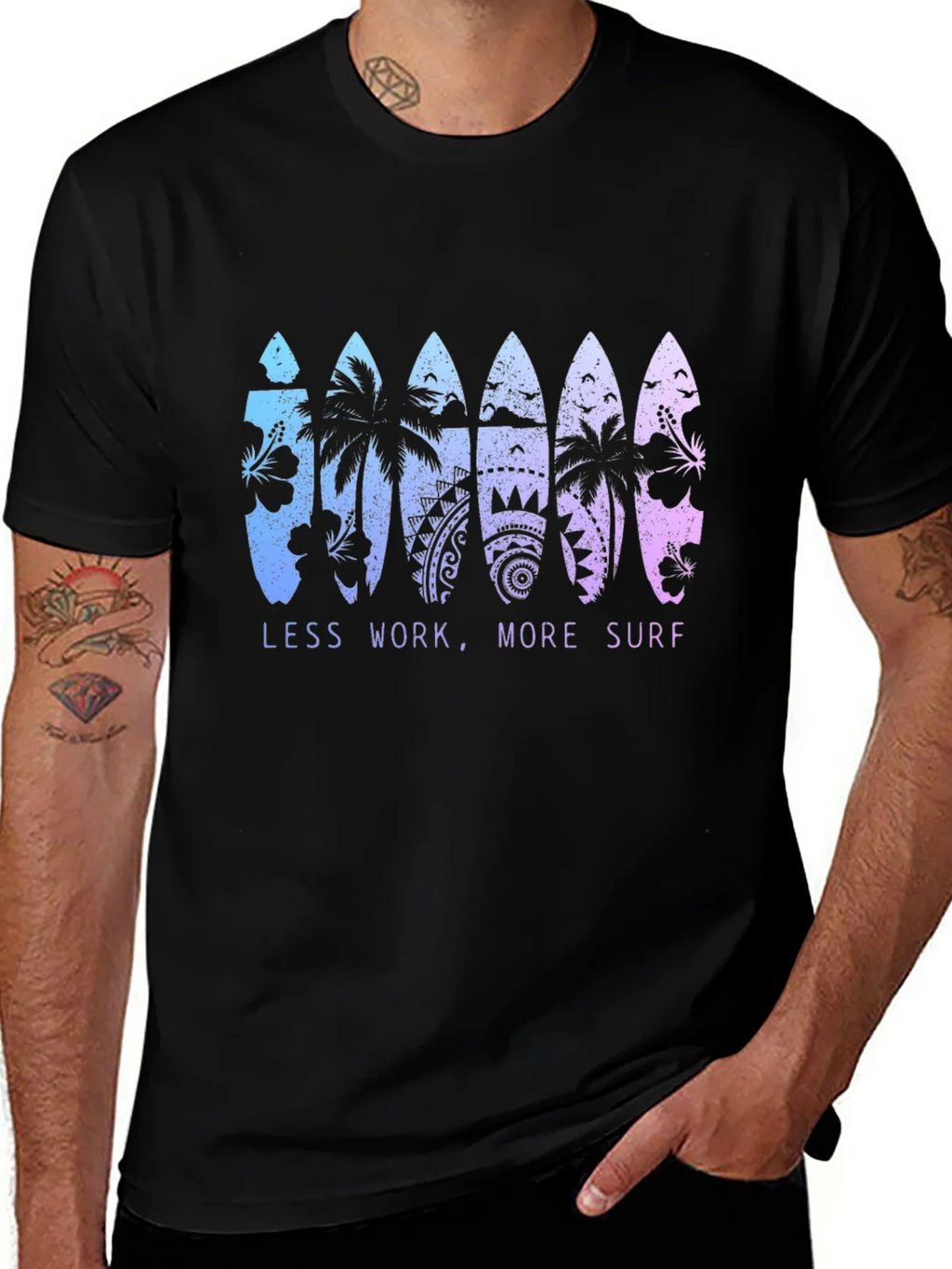 Less Work More Surf T-Shirt