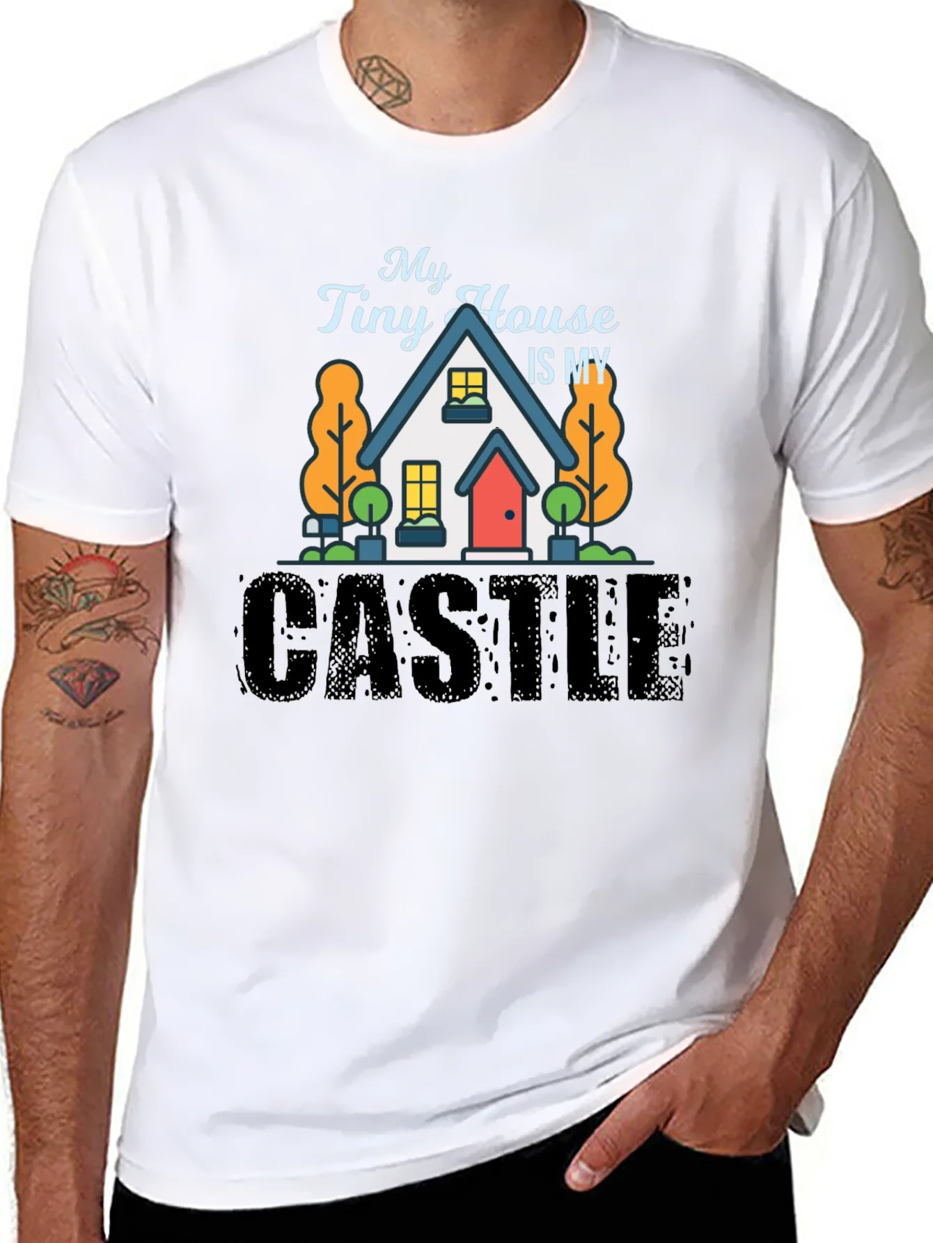My Tiny House Is My Castle Black T-Shirt