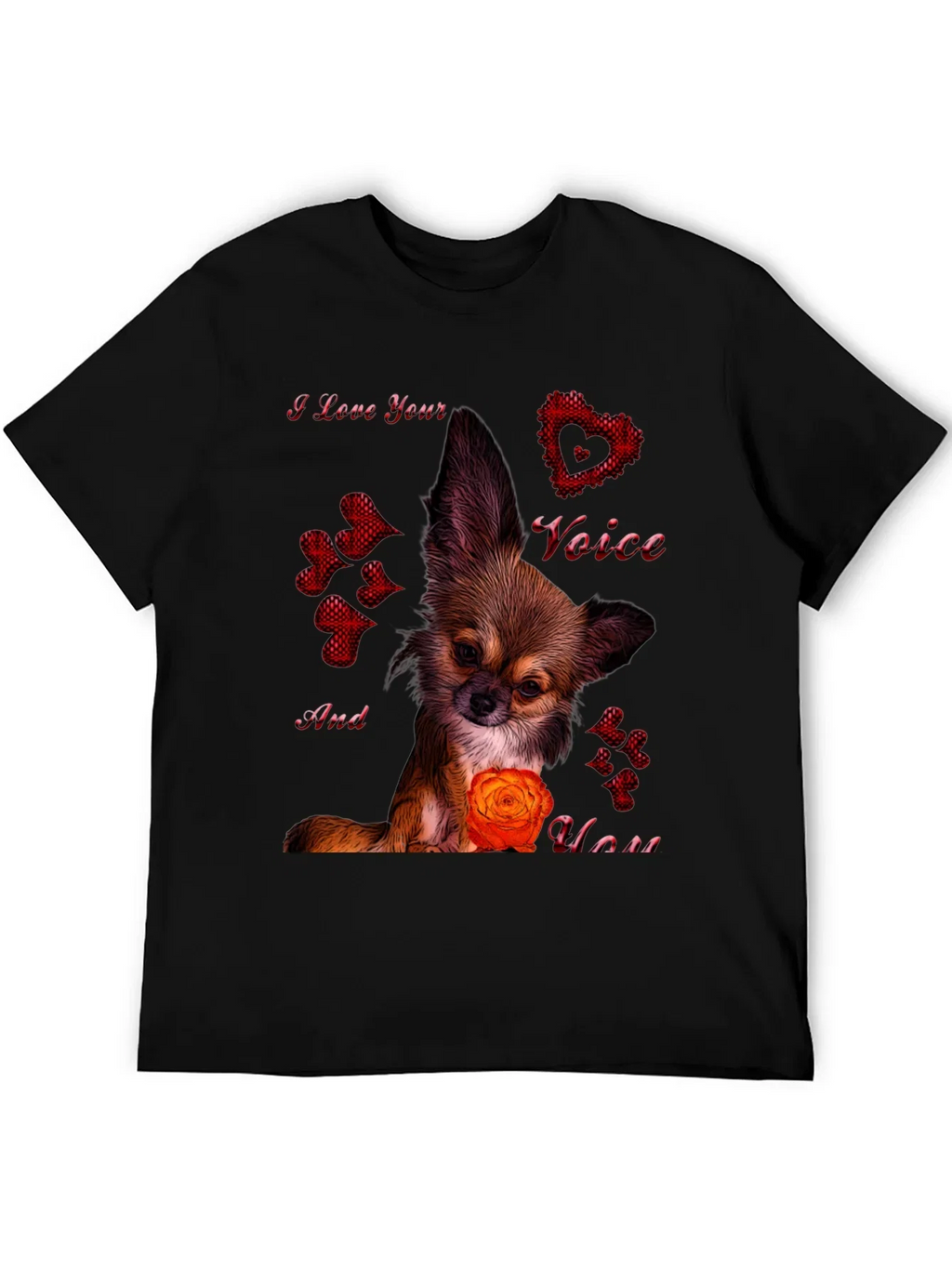 I Love Your Voice Chihuahua Graphic Tee